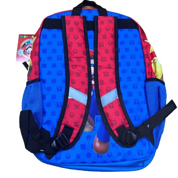 Nintendo Super Mario Bros NWT Book Bag Mario Luigi Yoshi Adjustable - Picture 5 of 6